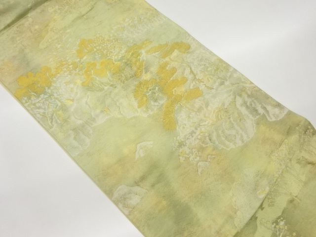 引箔松模様織出し袋帯